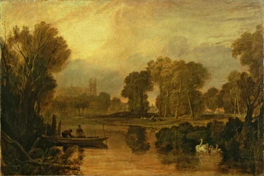 Eton College vom Fluss aus, oder Die Themse bei Eton, ca. 1808